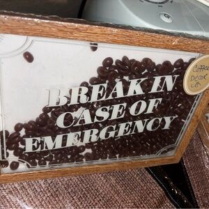 Break In Case of Emergency Coffee Decor